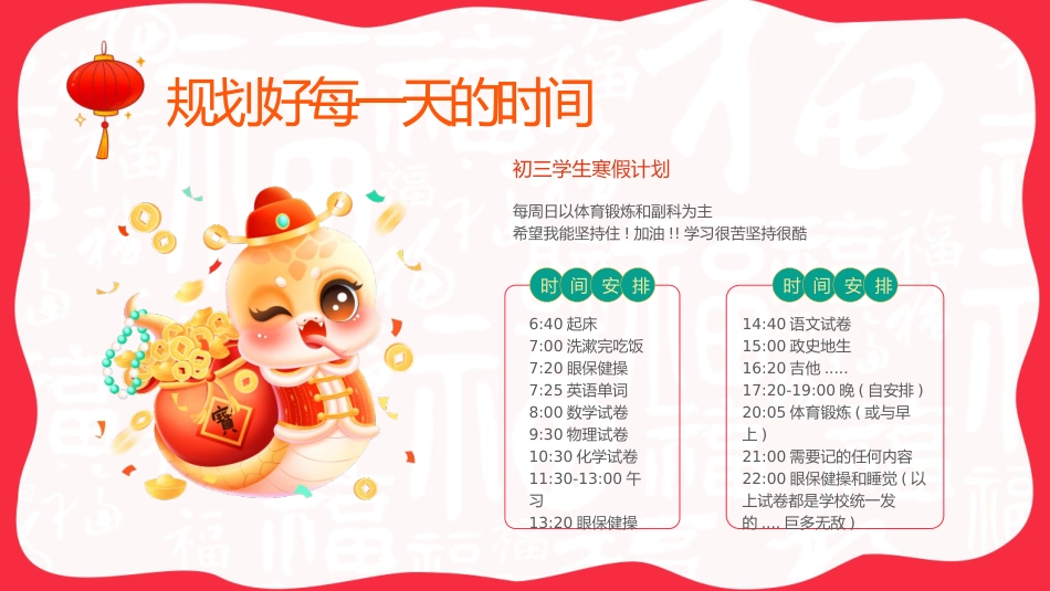 初中寒假计划PPT课件_第10页