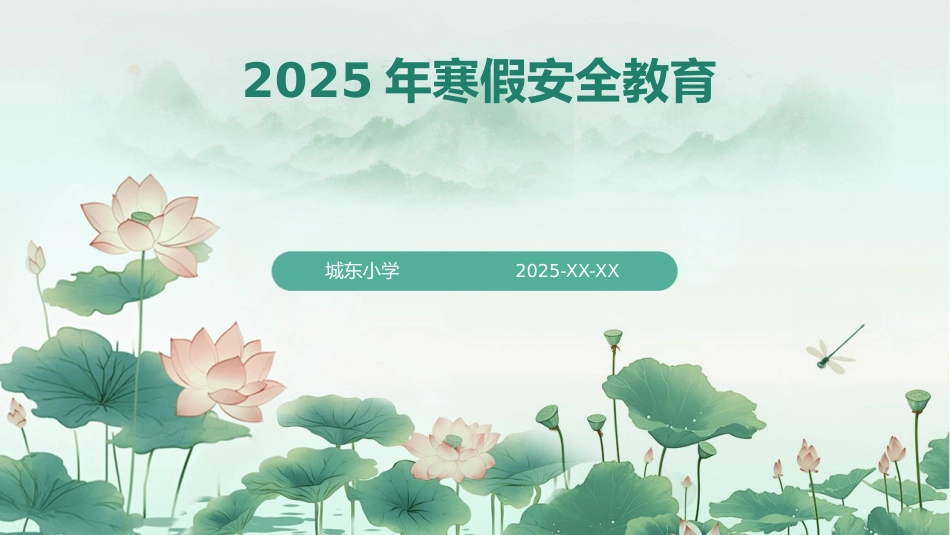 2025年寒假安全教育专题_第1页
