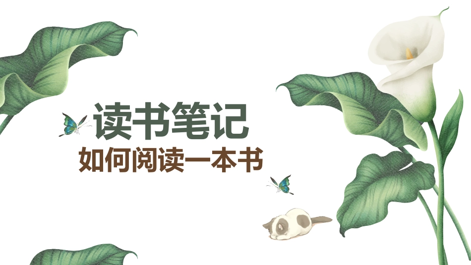 读书笔记《如何阅读一本书》主题班会_第1页