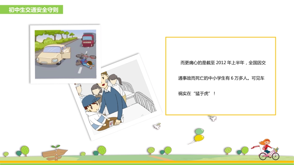 初中生交通安全主题班会课件:学生交通安全_第8页