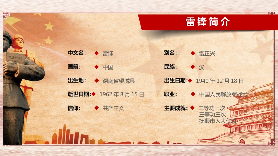向雷锋同志学习,树立新社会新风主题班会_第5页