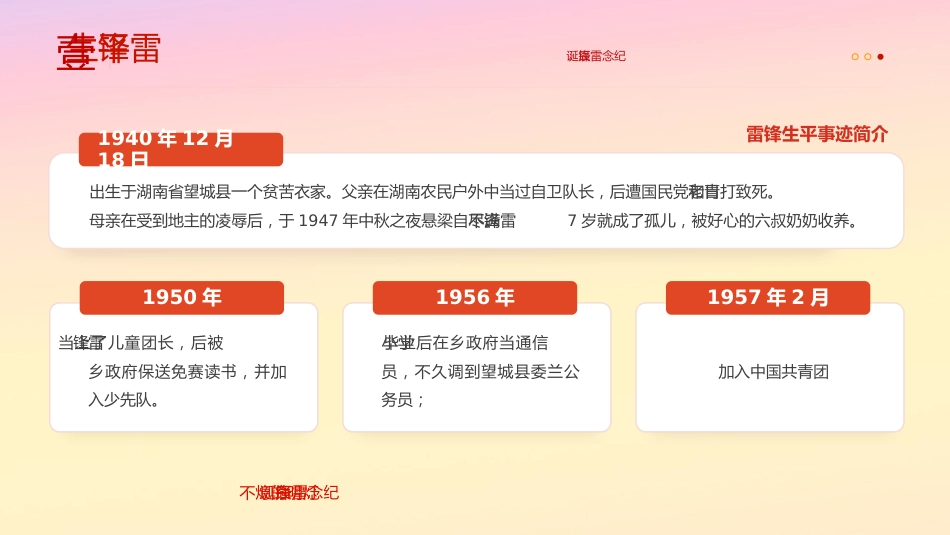 第4周班会 《不灭的明灯,纪念雷锋诞辰》_第6页