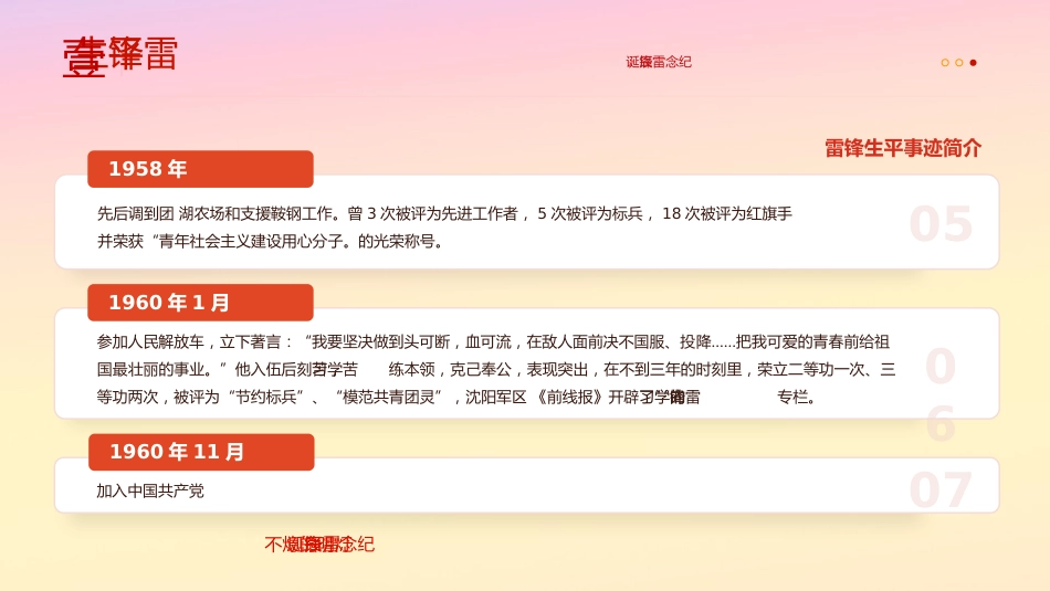 第4周班会 《不灭的明灯,纪念雷锋诞辰》_第7页