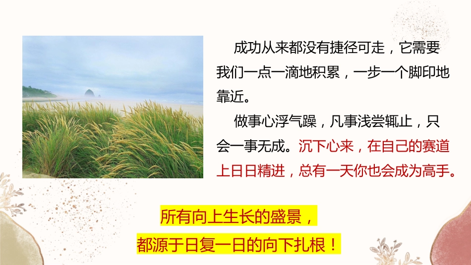 【通用】【哲思班会】学习三要素:扎根、坚持、成长_第8页