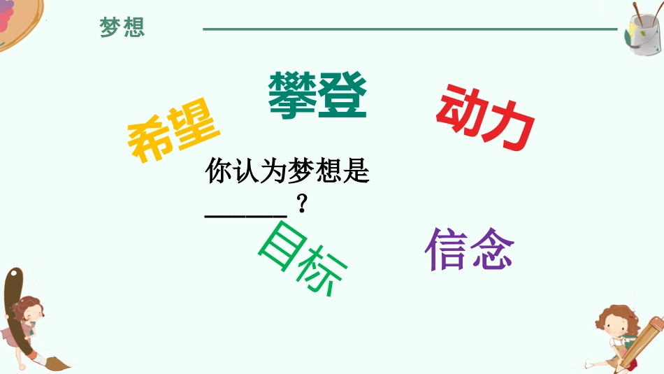 敢梦敢当,青春飞扬:梦想的力量主题班会_第4页