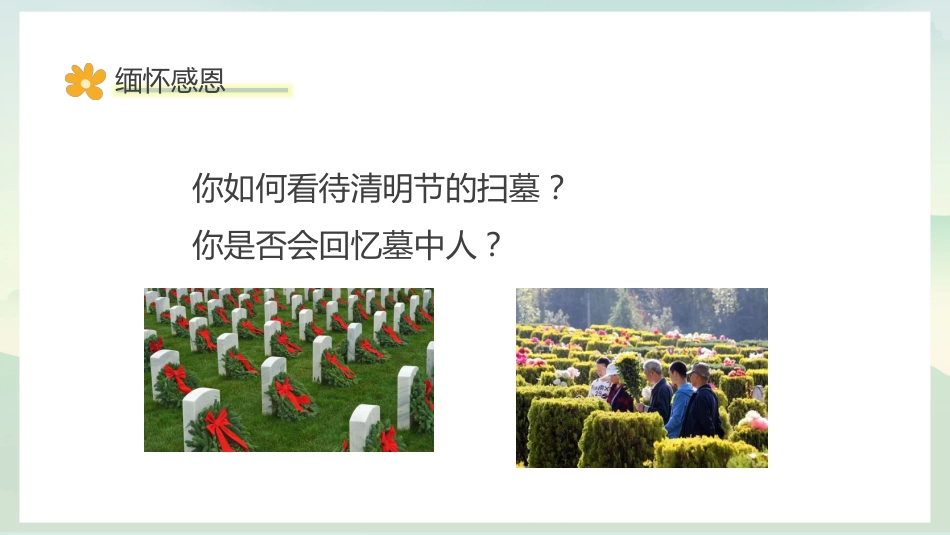 缅怀感恩,感悟生命,拥抱生活:清明生命教育主题班会_第5页