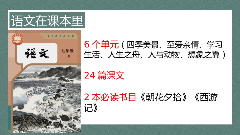 语文在课本里,更在生活里---七年级上册语文开学第一课_第8页