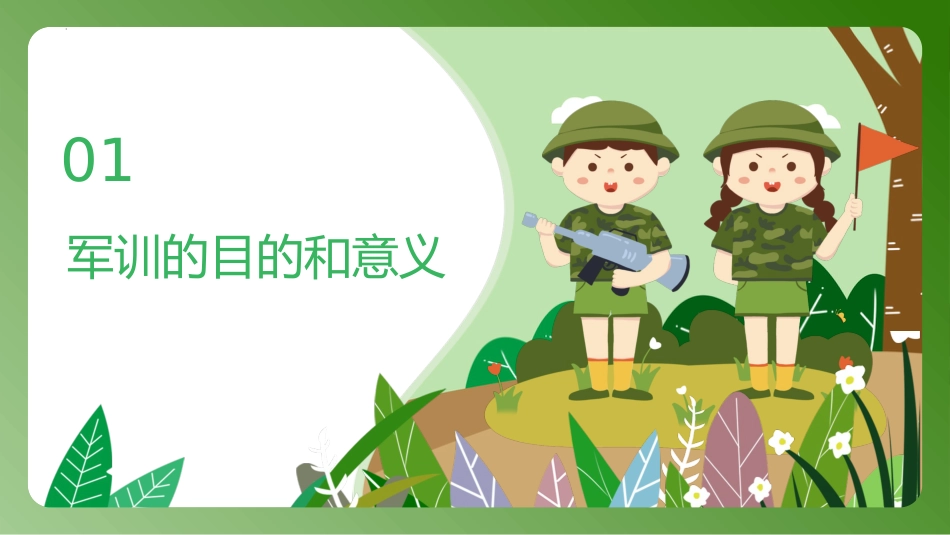 【军训动员】《迷彩青春扬帆起航》新生军训动员主题班会PPT_第3页