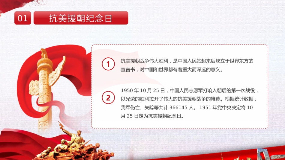 【通用】25年秋季主题班会-第八周 抗美援朝纪念日PPT:永远的“丰碑_第4页