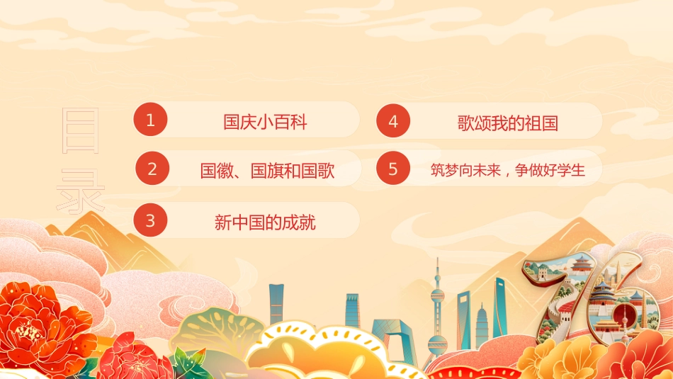 【通用】中小学2025国庆主题班会:颂祖国迎国庆_第3页