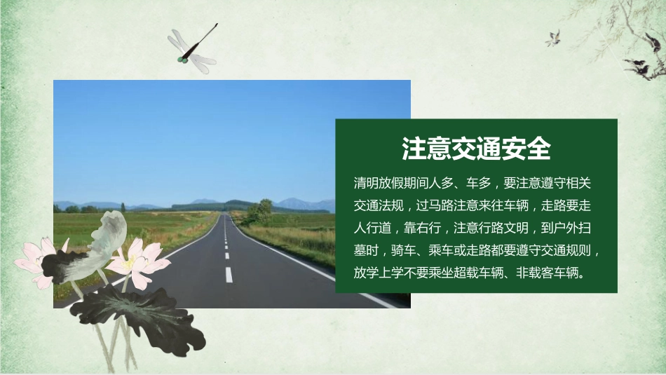 【通用】春季学期安全教育班会:清明节假期安全教育PPT2_第9页