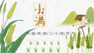 【通用】【传统节日】主题班会：二十四节气小满