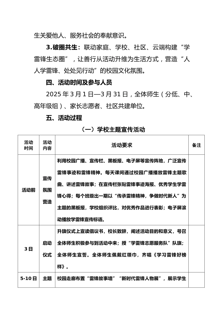 2025年学校“学雷锋主题月”活动实施方案(一)_第2页