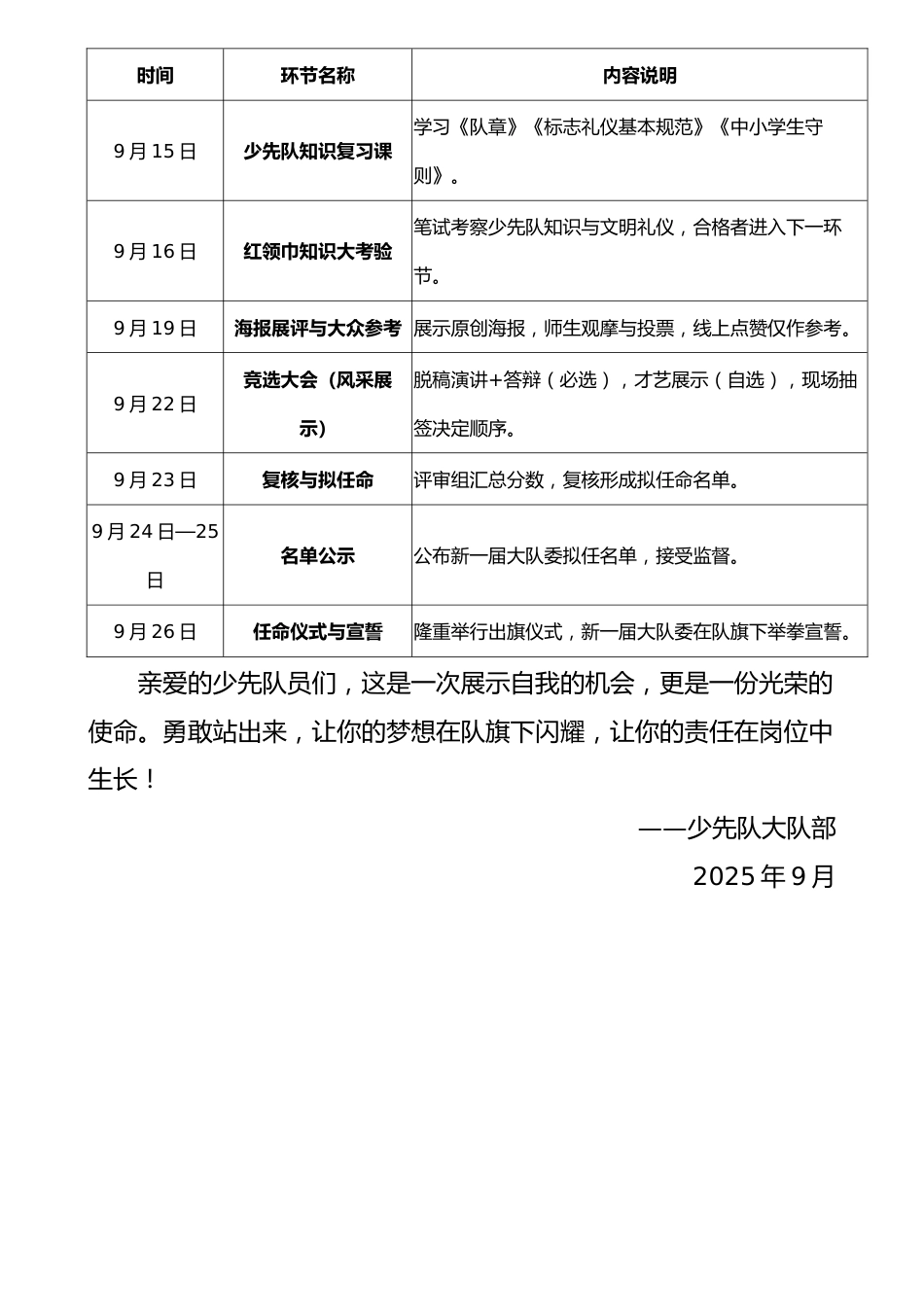 2025年大队委竞选招募令:小岗位托举大梦想 红领巾伴我共成长_第2页