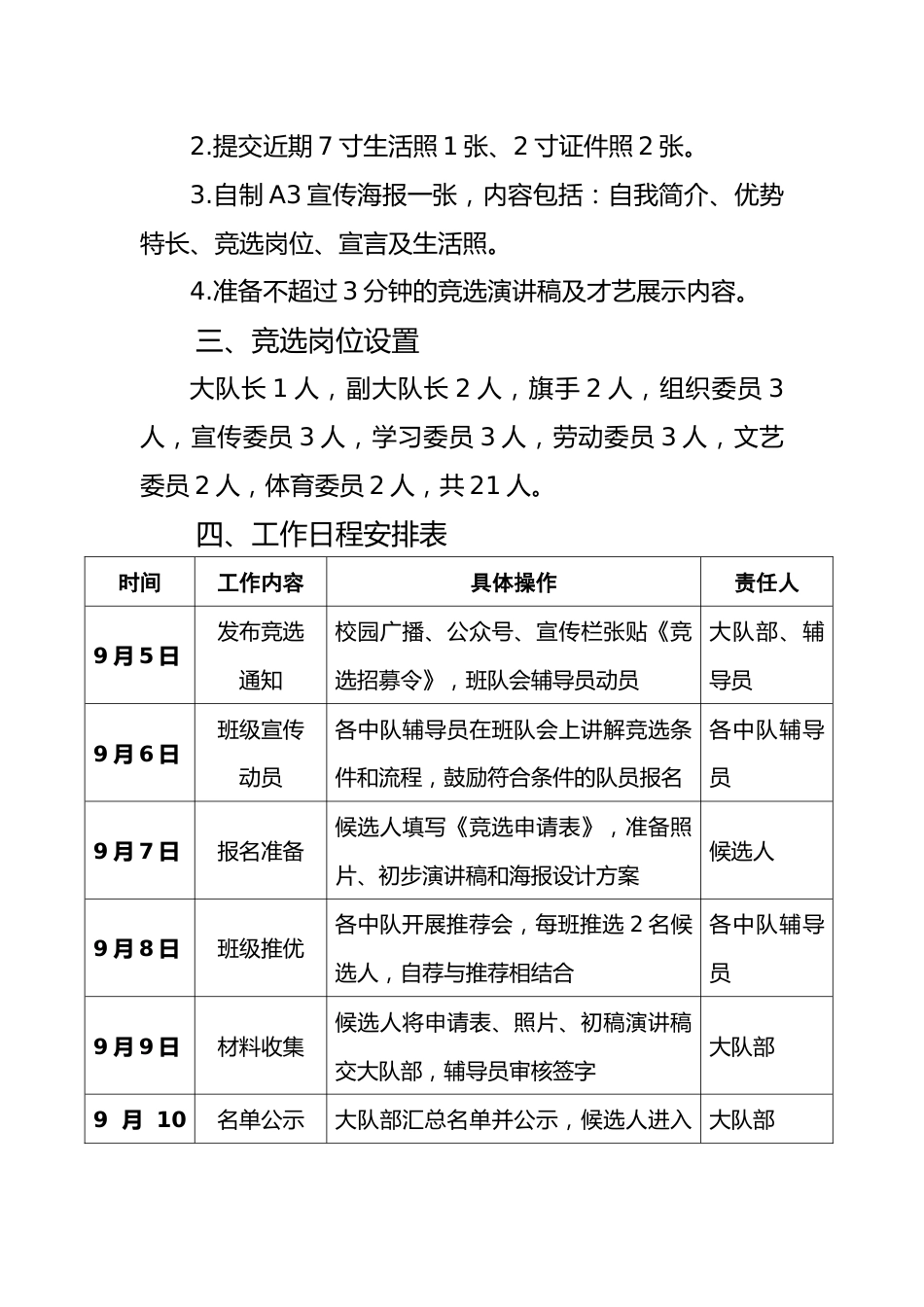 雏鹰竞翔——2025年秋季学校大队委换届竞选方案_第2页