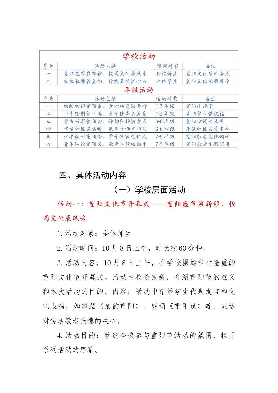 1.2024年重阳节中小学活动方案_第2页