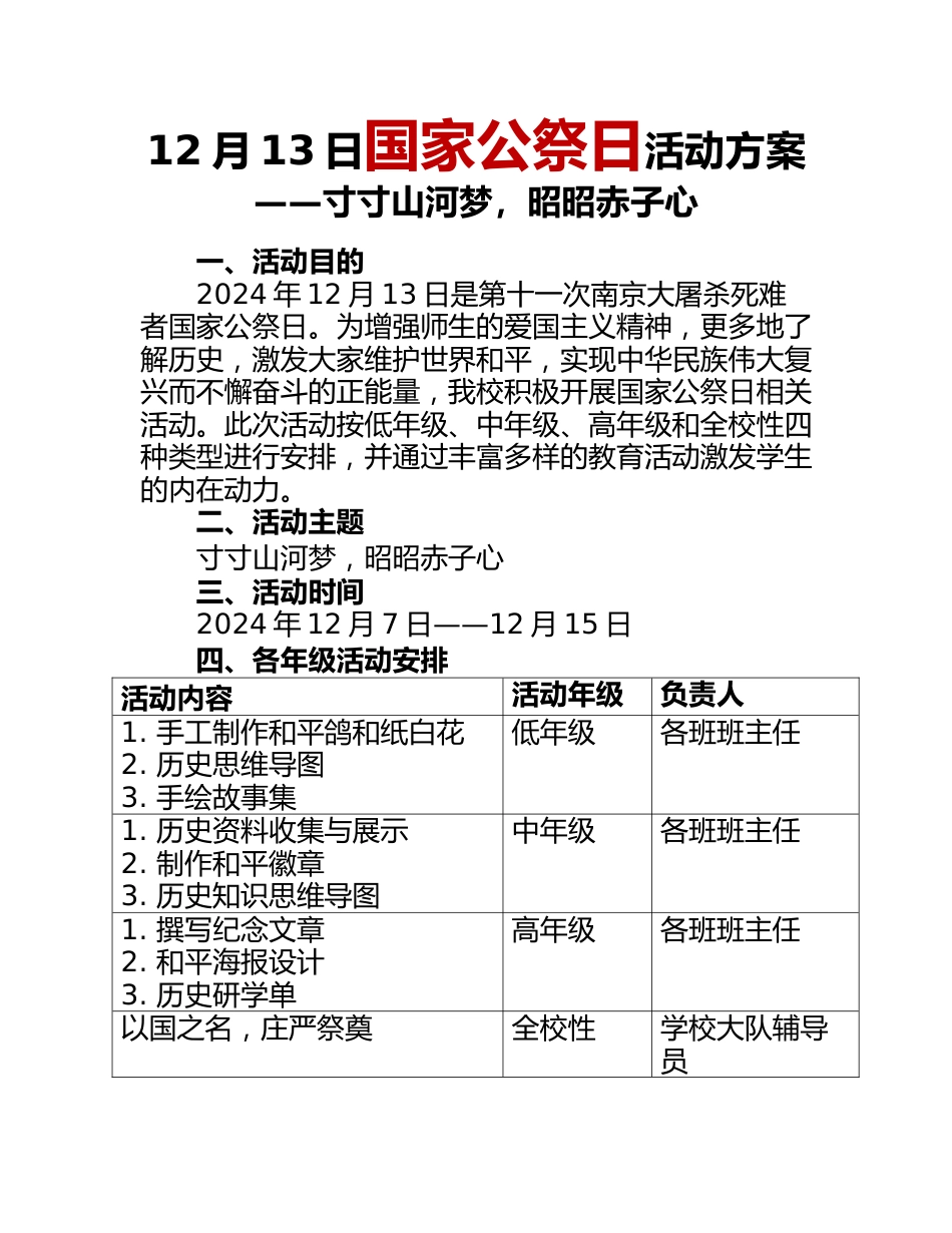 2024年国家公祭日活动方案_第1页