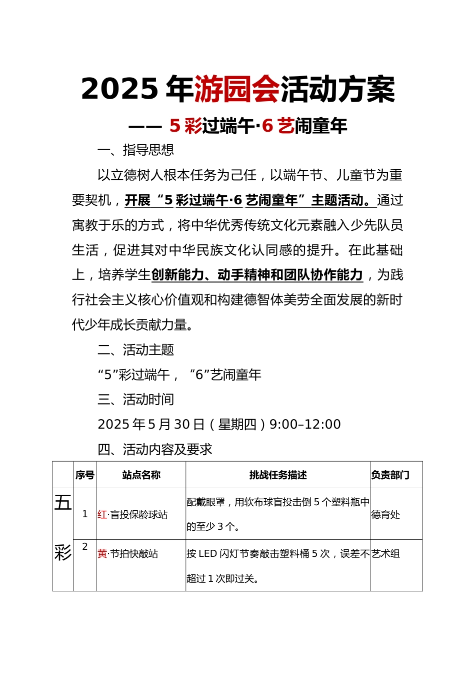 2025年端午节撞上儿童节活动方案_第1页