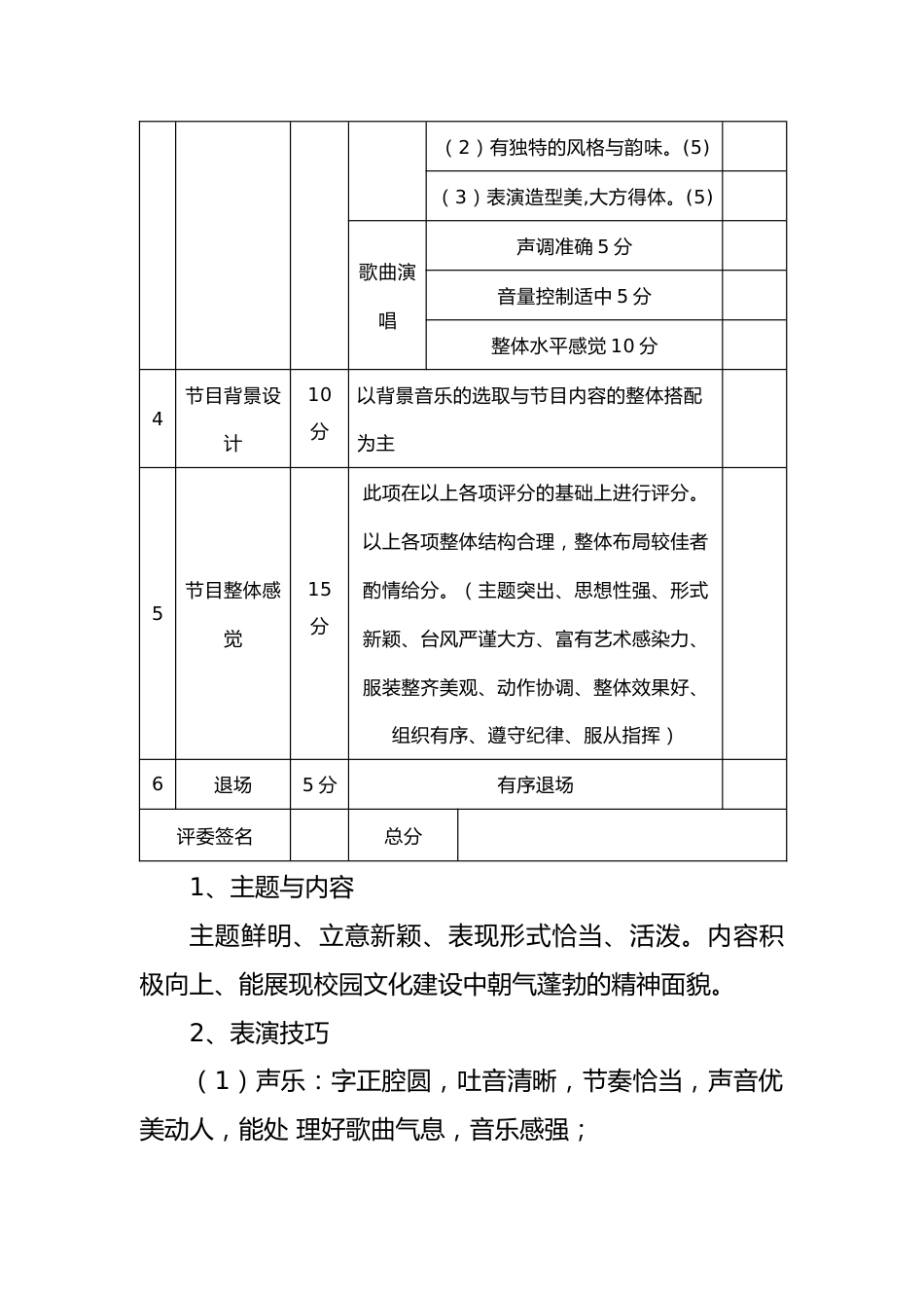 6.2025年庆六一文艺表演类节目(初选)评分标准_第2页