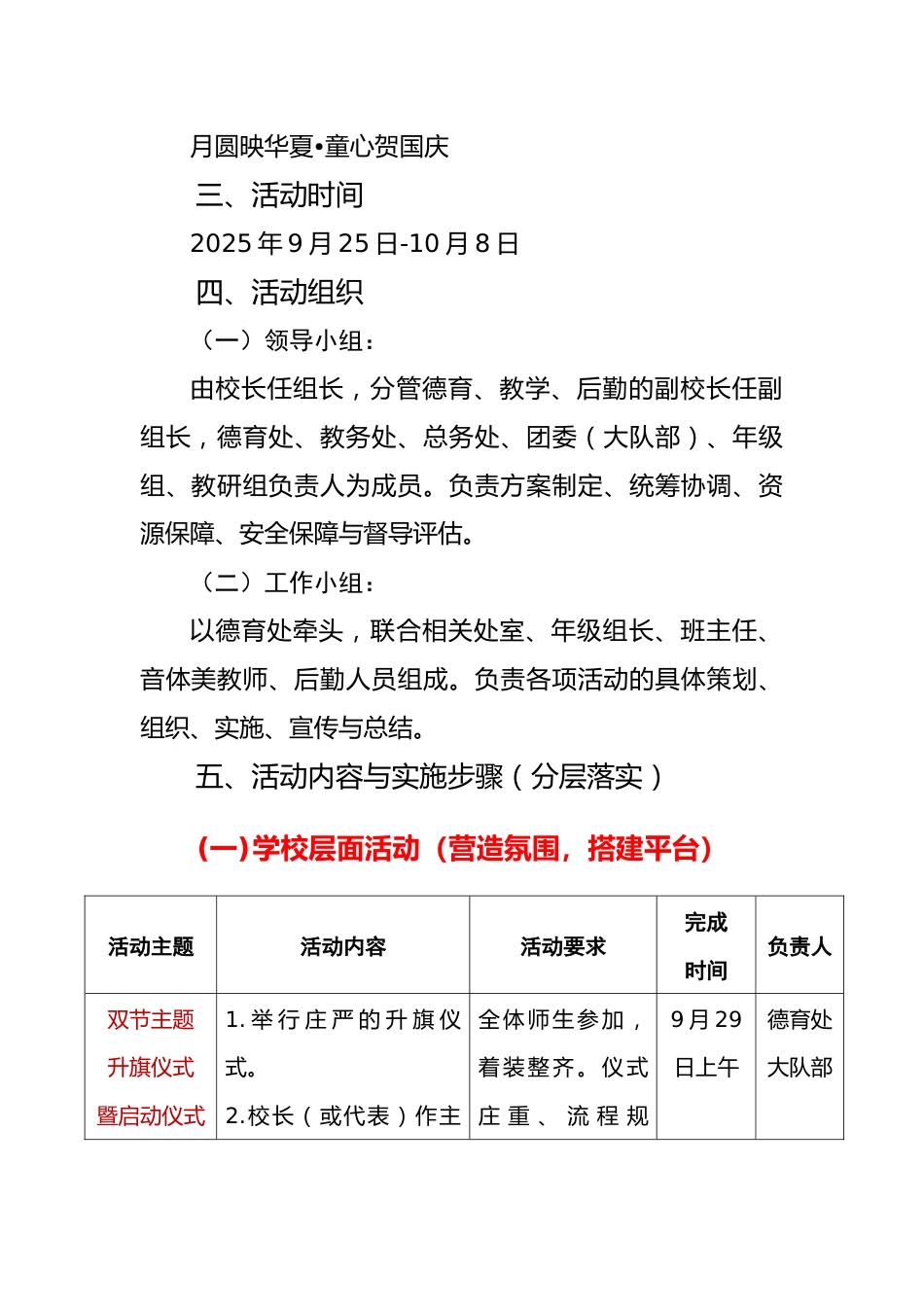 2025年“月圆映华夏•童心贺国庆”中小学双节同庆活动实施方案_第2页