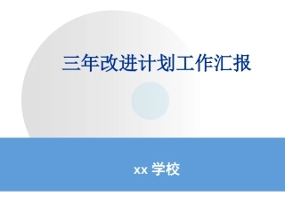 校长工作报告PPT