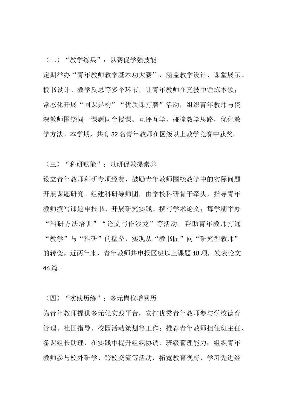 青年教师培养工作汇报:以“育人”为核,赋能青年教师成长新征程_第3页