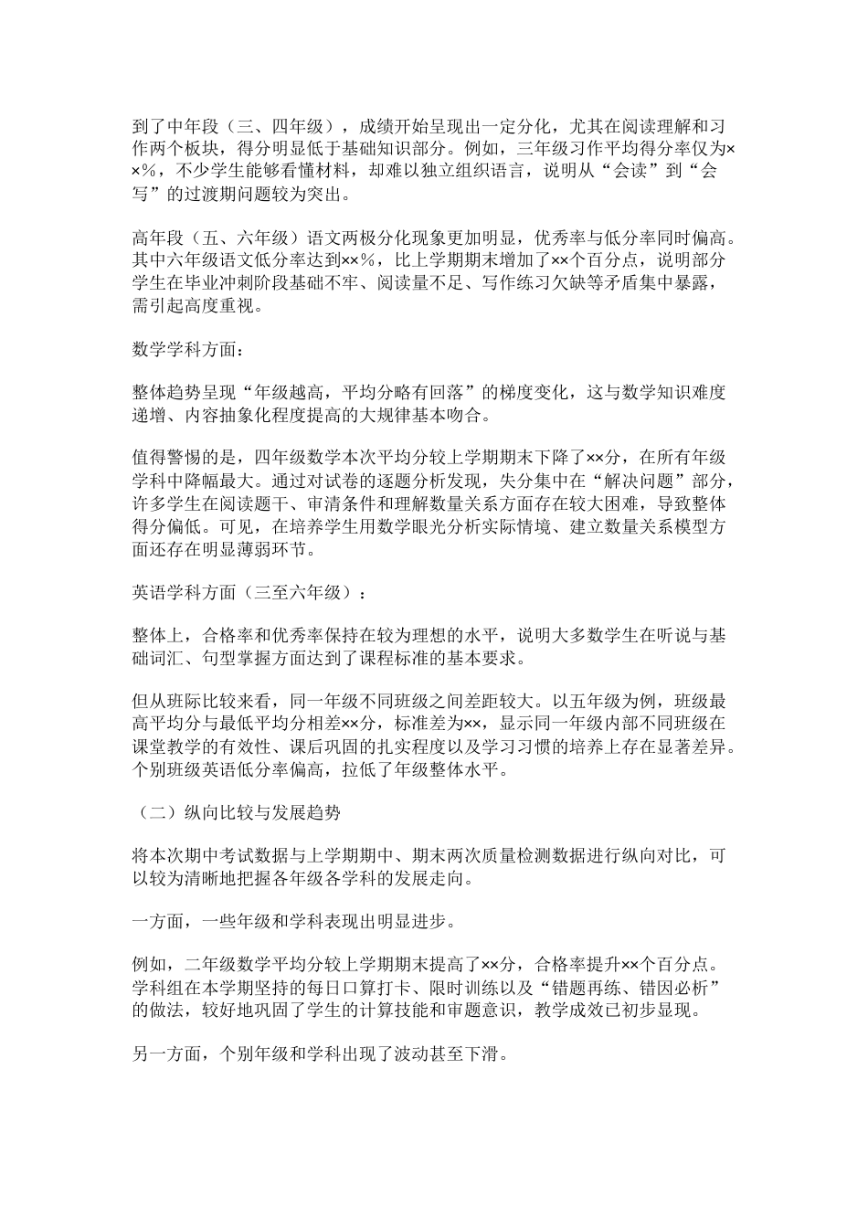 2025—2026学年第二学期期中教学质量分析报告_第2页