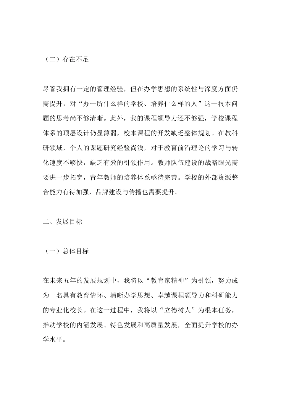 校长个人专业发展规划:立足新时代,推动教育创新_第2页