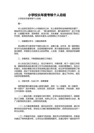 249-小学校长年度考核个人总结