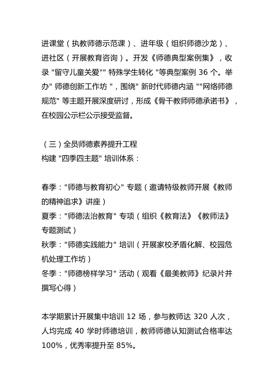 2024-2025 学年第二学期 XX 小学师德师风工作总结_第2页