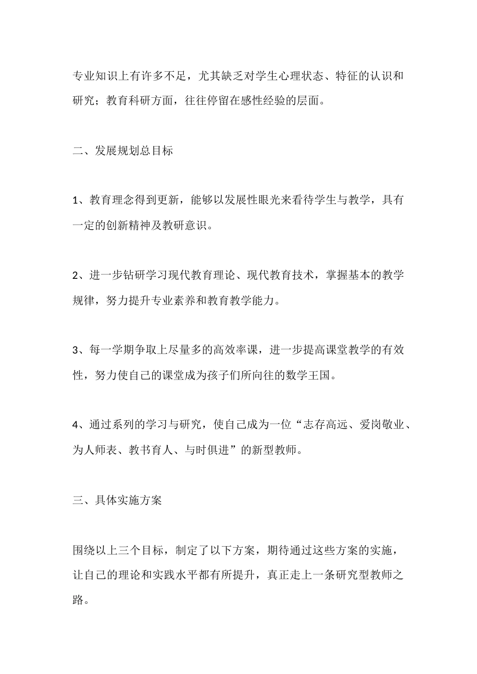 初中数学教师2025-2028学年个人发展计划_第2页