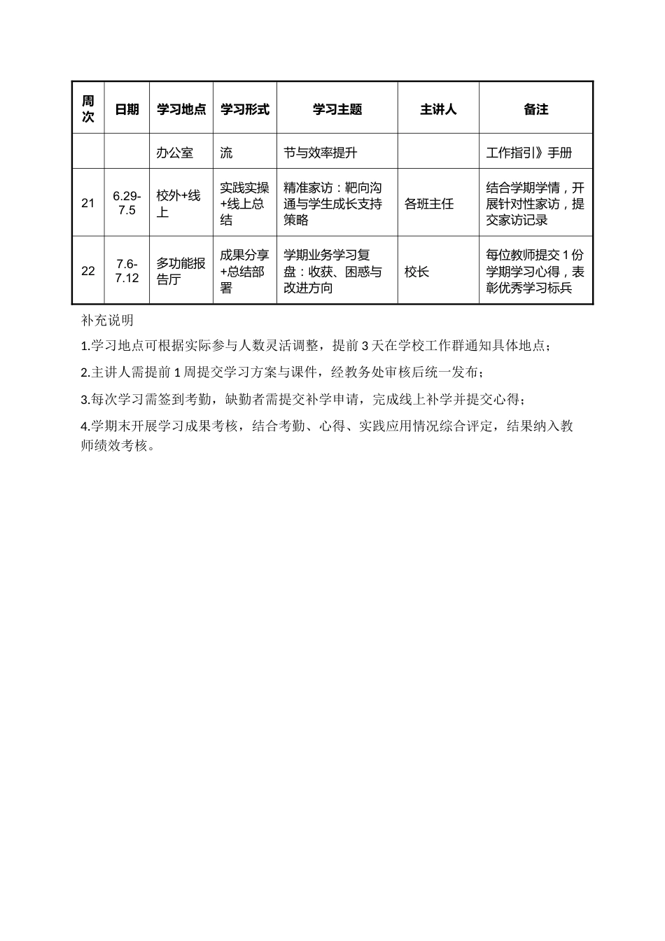2026年春季学期教师业务学习安排表_第3页