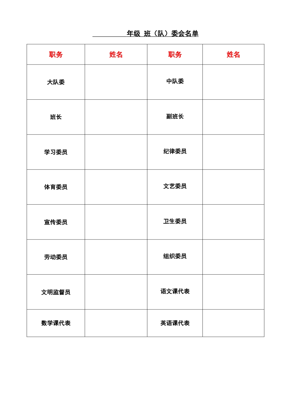 4.班委会名单_第1页