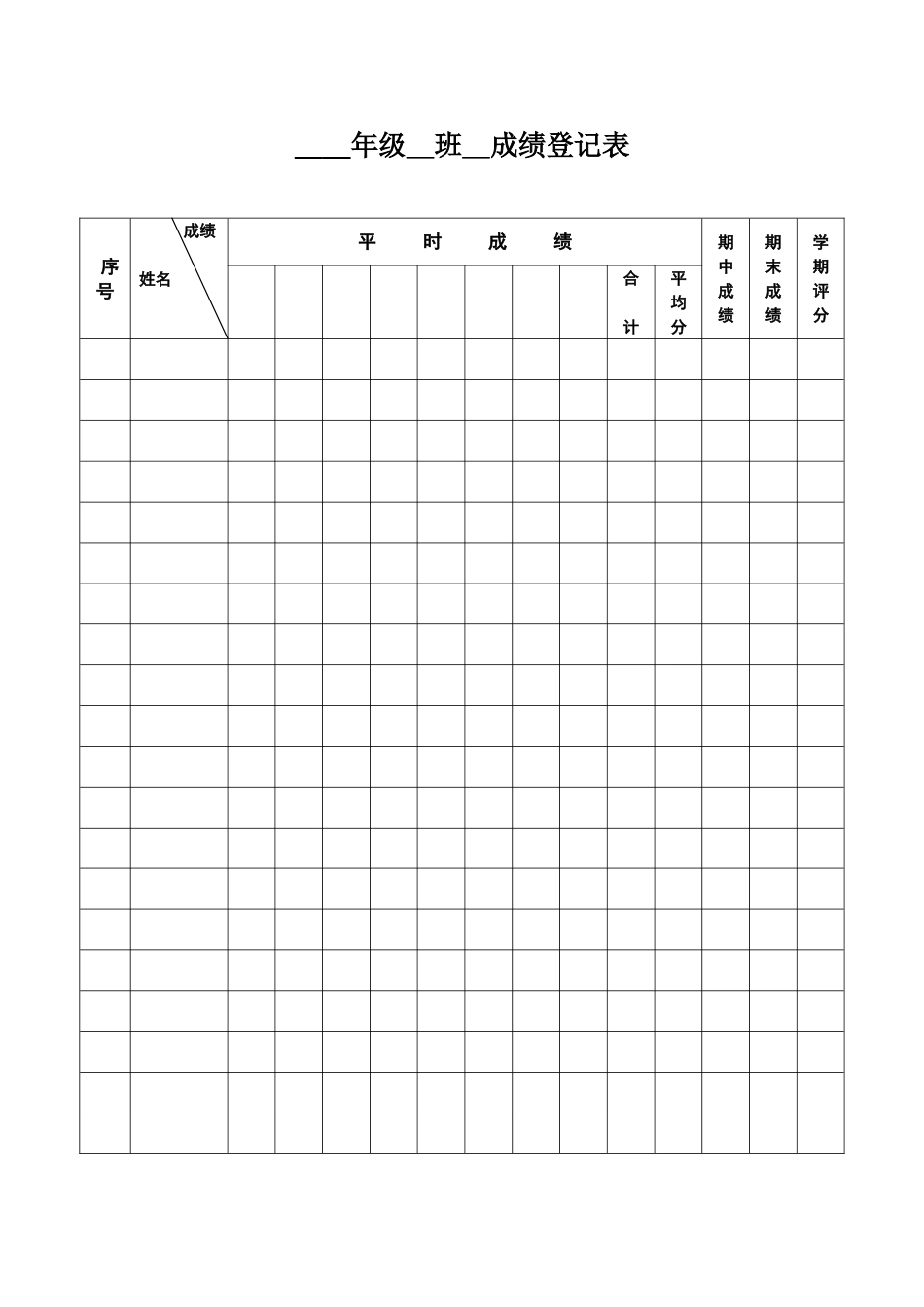 5.成绩登记表_第1页