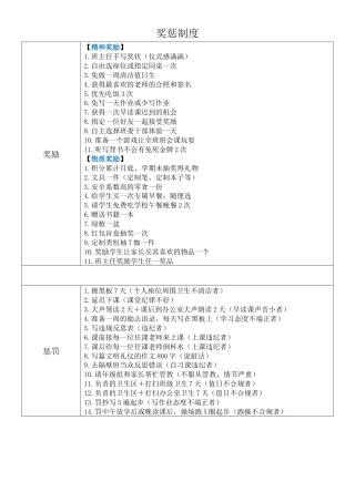 奖惩制度