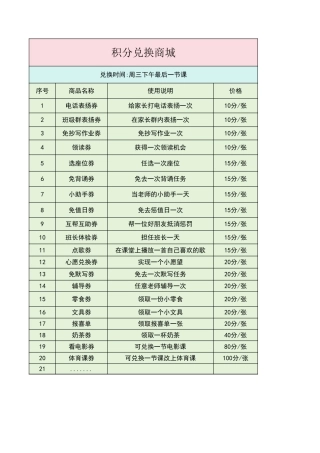 积分兑换商城