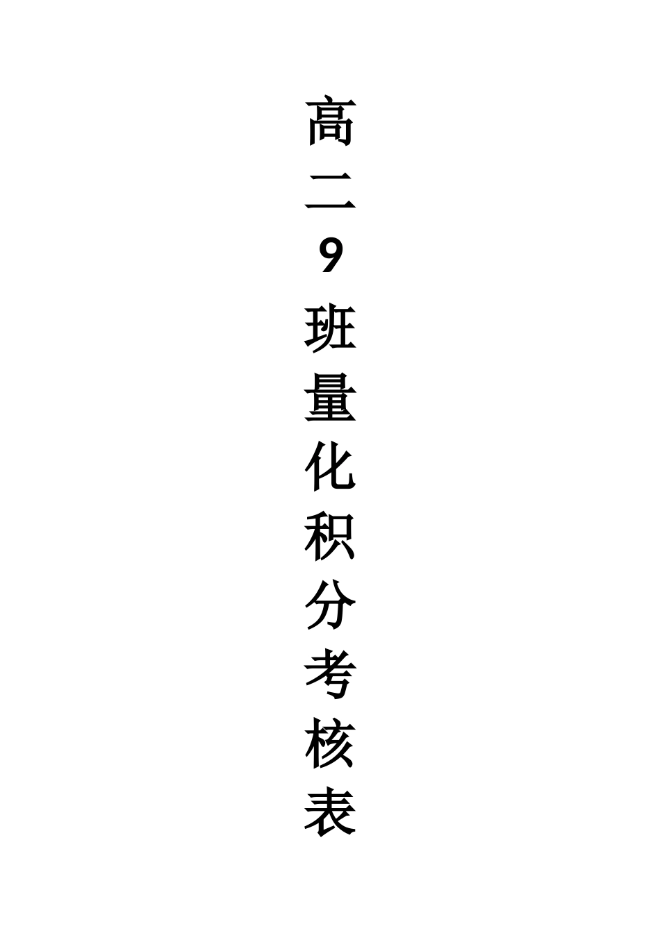 班级量化积分考核表封皮_第1页