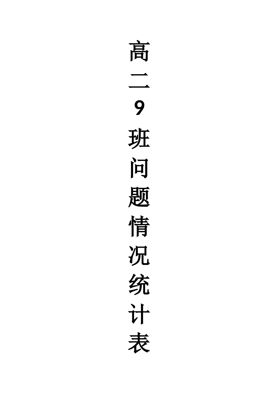 班级问题情况记录统计表封皮_第1页