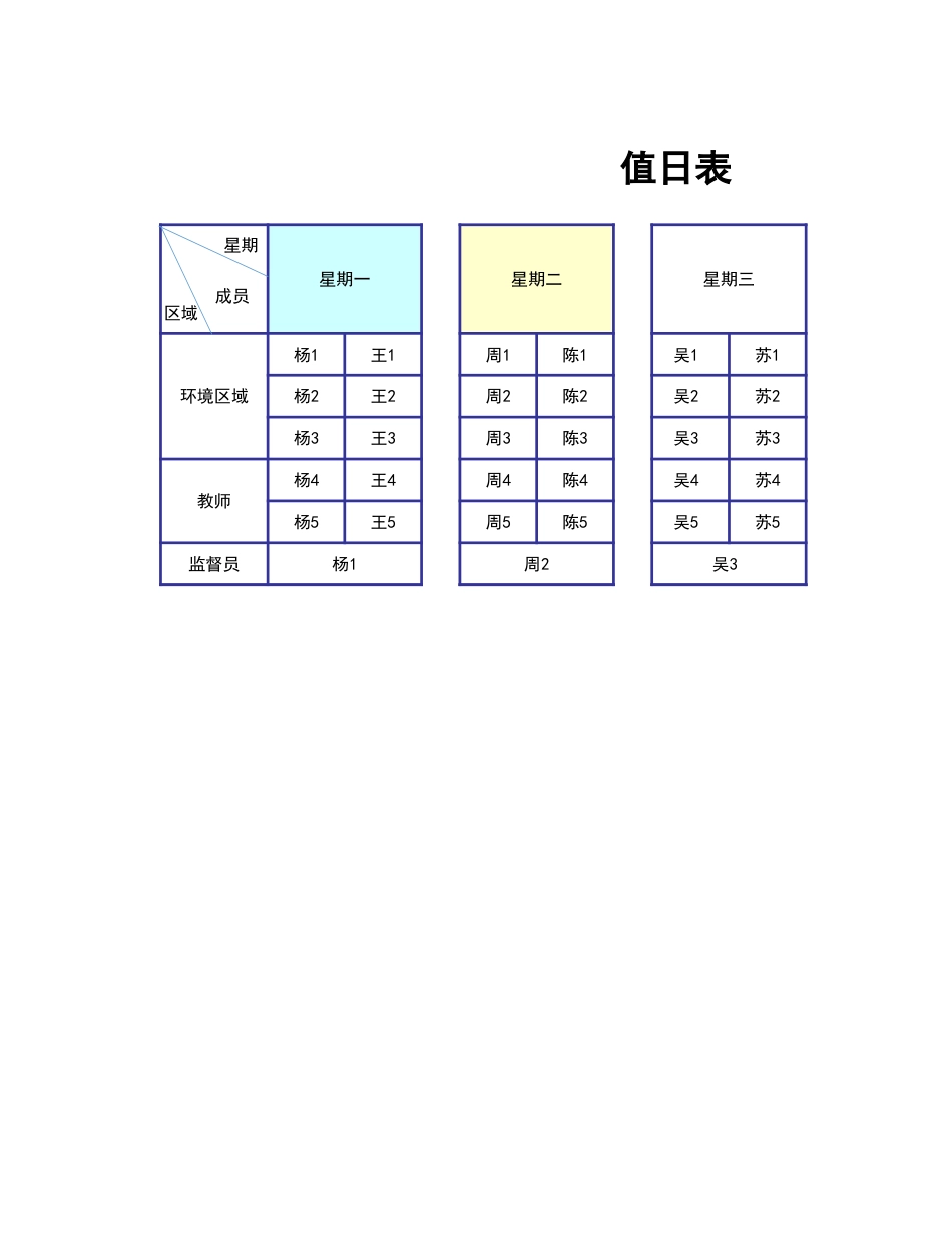值日按排表模板43_第1页