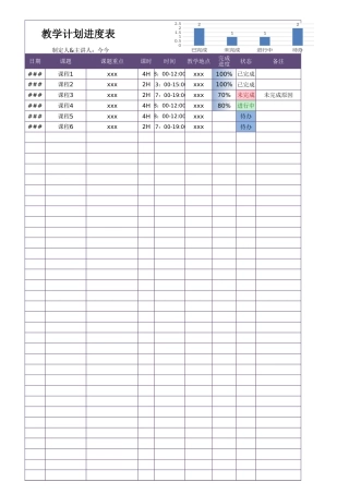 教学计划进度表1