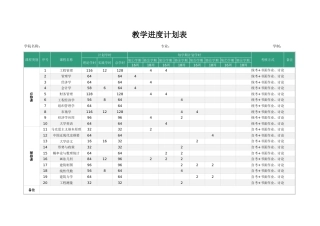 教学进度计划表1
