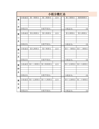 2026年春季 小组分数汇总