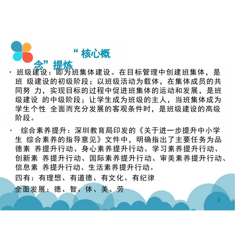 名班主任工作室互动交流讲座:班级建设与学生综合素养提升和谐统一的实施研讨PPT课件_第2页