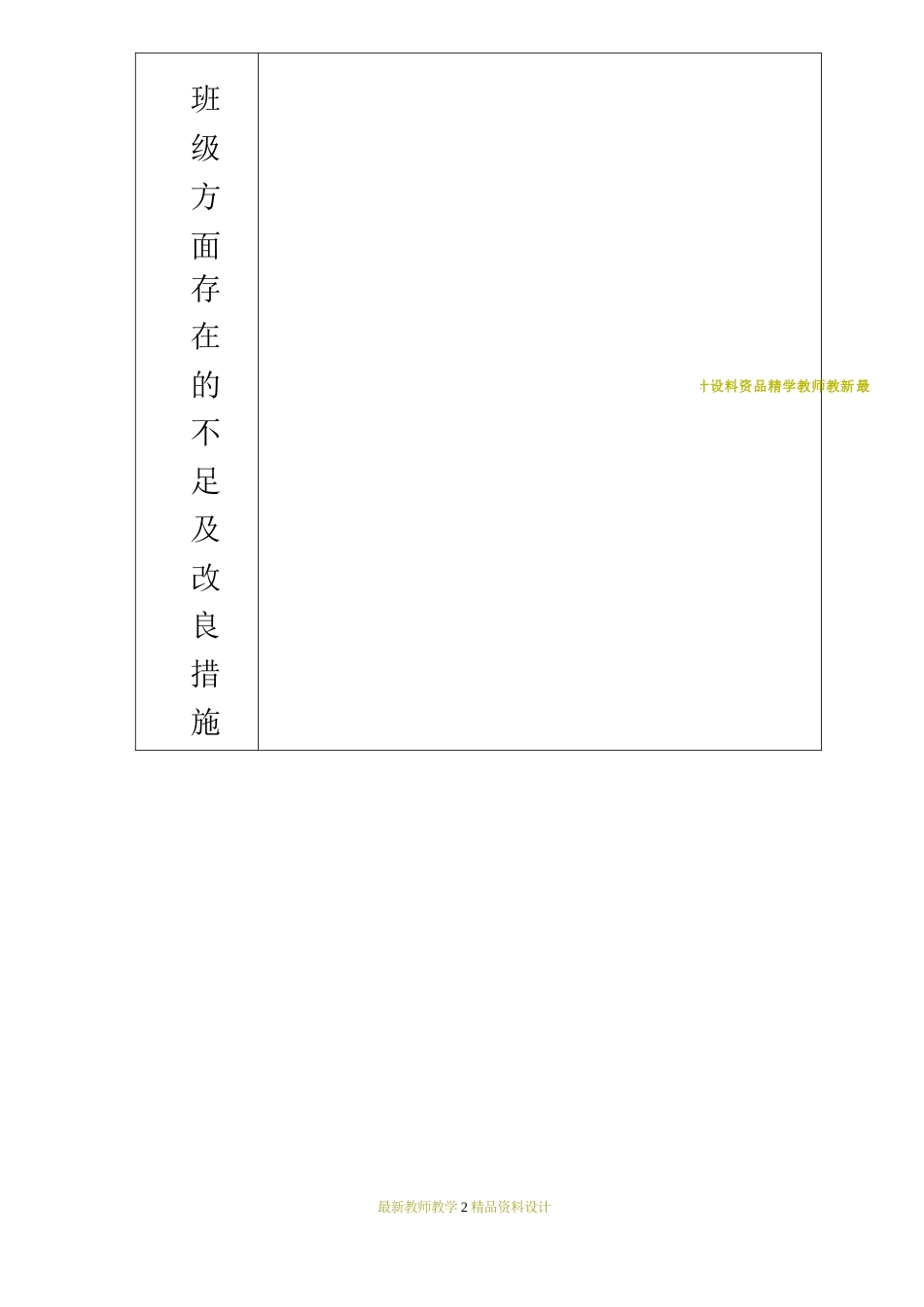 班主任工作总结表格_第2页