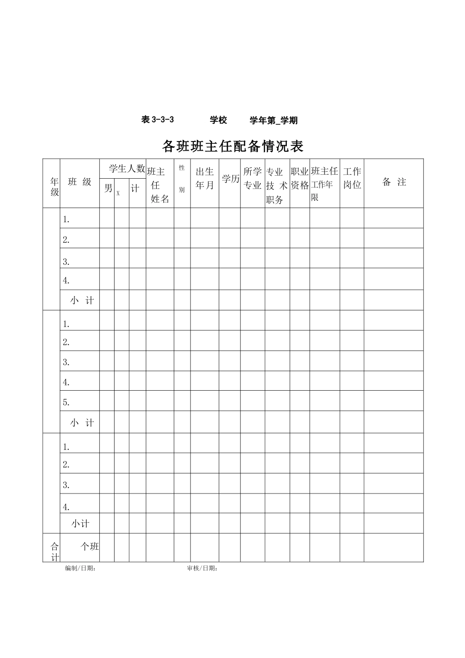 班主任工作管理表格-2_第2页