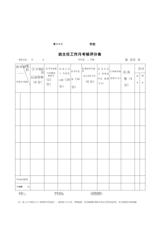 班主任工作管理表格-2
