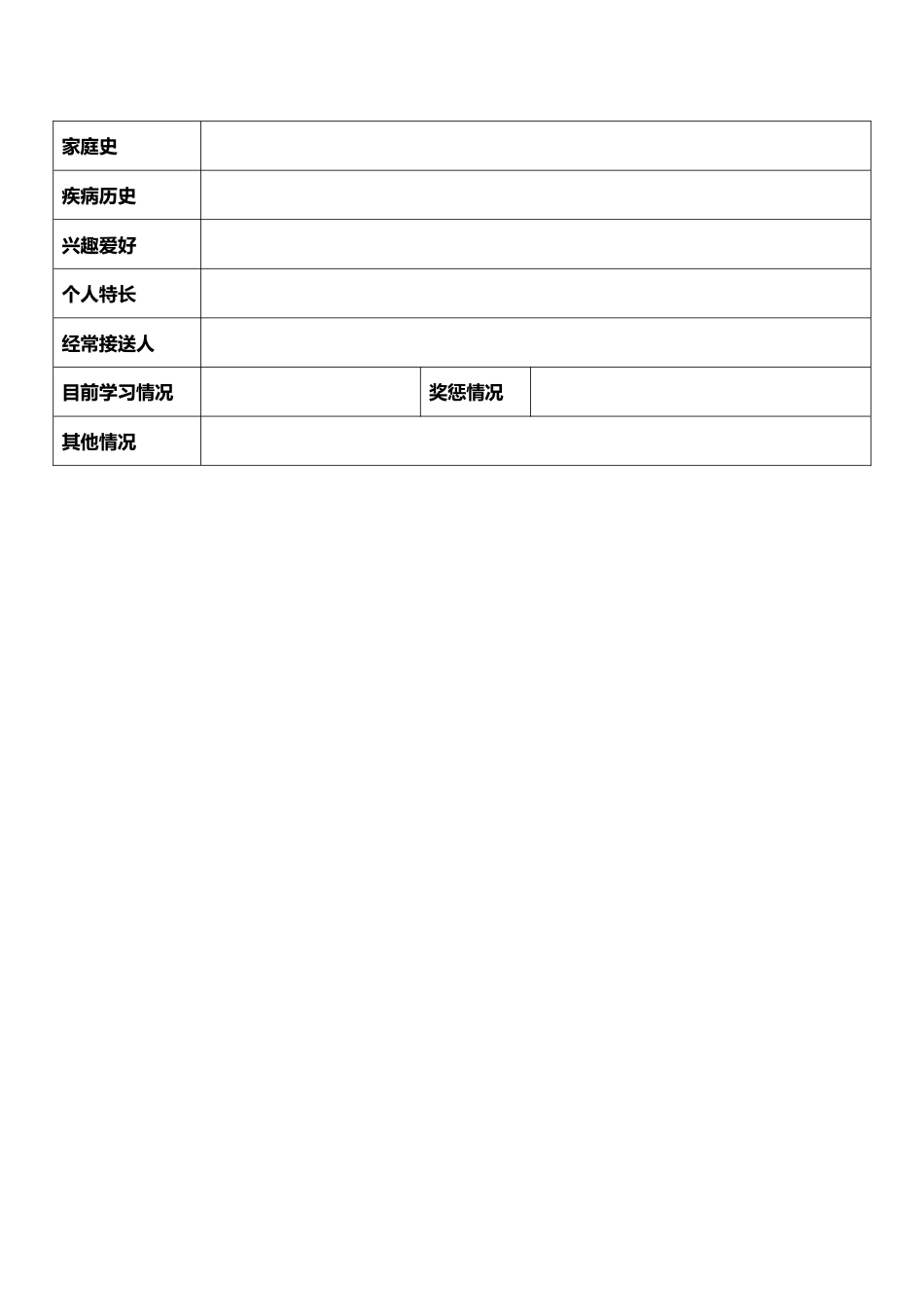 2.学生信息采集登记表_第2页