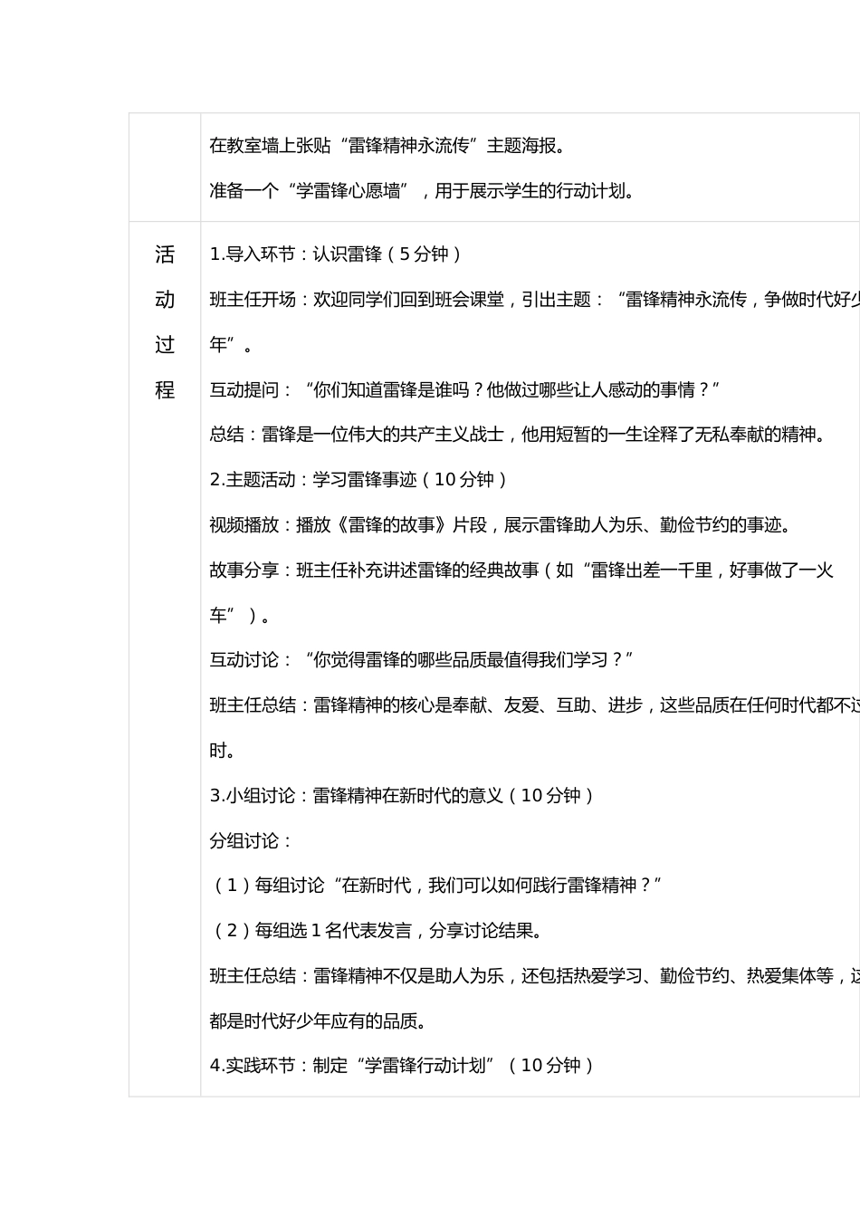 2024-2025年第二学期第四周主题班会 雷锋精神永流传,争做时代好少年_第2页