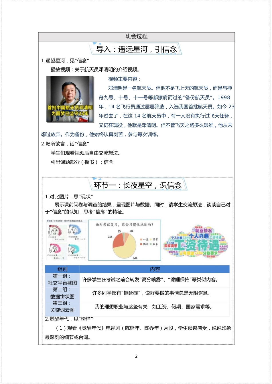 【中学】【主题班会】信念长明 少年笃行_第2页