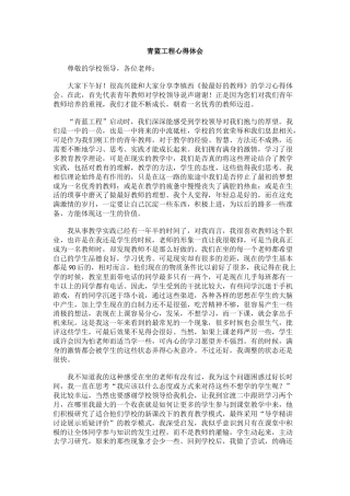 青蓝工程心得体会(3)